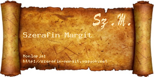 Szerafin Margit névjegykártya
